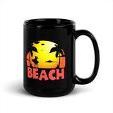 Beach Black Glossy Mug