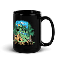 Wild Summer Black Glossy Mug