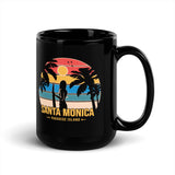 Santa Monica Black Glossy Mug