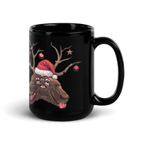 Horror Reindeer 5 Black Glossy Mug