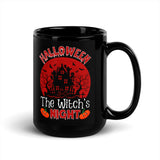 Halloween The Witch's Night Black Glossy Mug