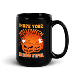 I Hope Your Halloween is Bootiful Black Glossy Mug