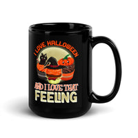 I Love Halloween Black Glossy Mug