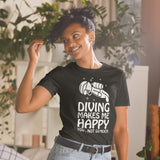 Diving Makes Me Happy Short-Sleeve Unisex T-Shirt