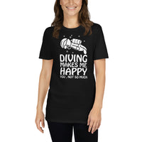 Diving Makes Me Happy Short-Sleeve Unisex T-Shirt