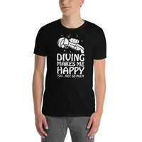 Diving Makes Me Happy Short-Sleeve Unisex T-Shirt