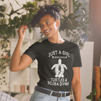 Just a Girl Who Loves Turtles and Scuba Diving Short-Sleeve Unisex T-Shirt