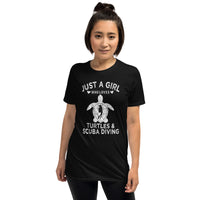 Just a Girl Who Loves Turtles and Scuba Diving Short-Sleeve Unisex T-Shirt