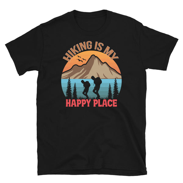 Hiking is My Happy Place Short-Sleeve Unisex T-Shirt