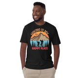 Hiking is My Happy Place Short-Sleeve Unisex T-Shirt