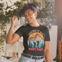 Hiking is My Happy Place Short-Sleeve Unisex T-Shirt