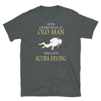 Old Man Who Loves Scuba Diving Short-Sleeve Unisex T-Shirt