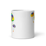 Colorful Parachutes White glossy mug