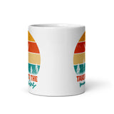 Take Me to the Mountains White glossy mug