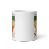 On Top of the Mountains White glossy mug