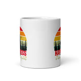 Happiness is Hiking With Friends White glossy mug