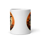 Retro Ghoul 9 White glossy mug