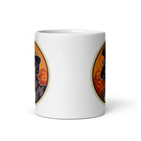 Retro Ghoul 1 White glossy mug