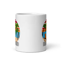 Beach Bound White glossy mug