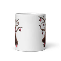 Horror Reindeer 5 White glossy mug