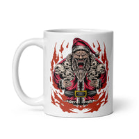 Monster Santa White glossy mug