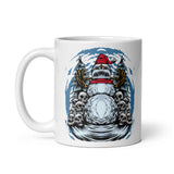 Monster Snowman White glossy mug