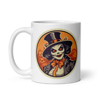 Retro Ghoul 1 White glossy mug