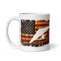 USA Hang Gliding White glossy mug