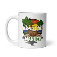 Wander White glossy mug