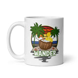 Wander White glossy mug