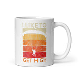 I Like to Get High White glossy mug