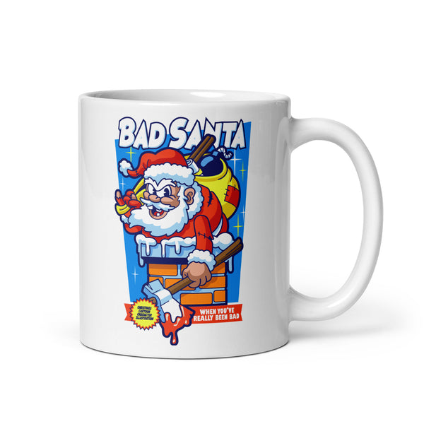 Bad Santa White glossy mug