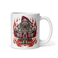 Monster Santa White glossy mug