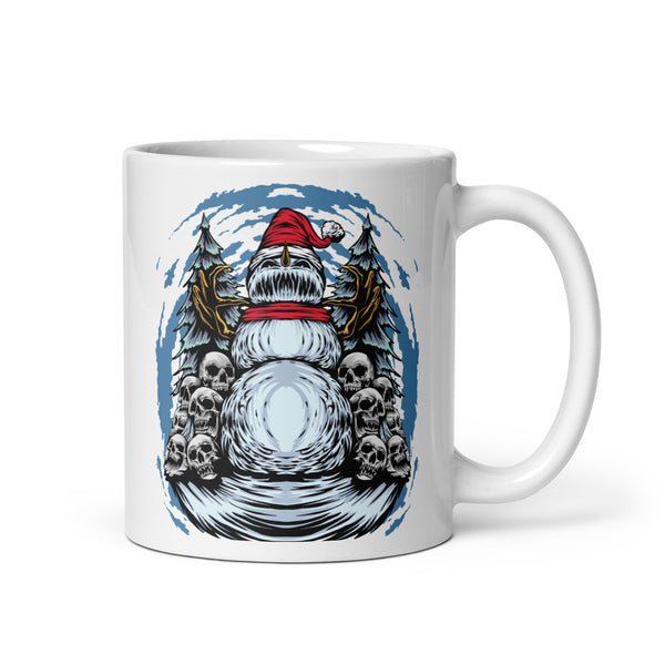 Monster Snowman White glossy mug