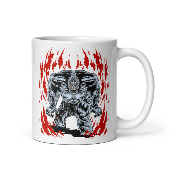 Abominable Snowman White glossy mug