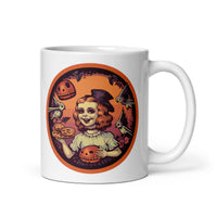 Retro Ghoul 19 White glossy mug