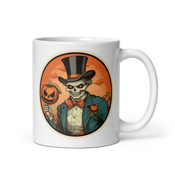 Retro Ghoul 15 White glossy mug