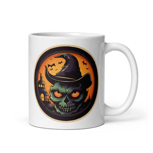 Retro Ghoul 10 White glossy mug