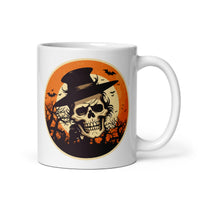 Retro Ghoul 9 White glossy mug