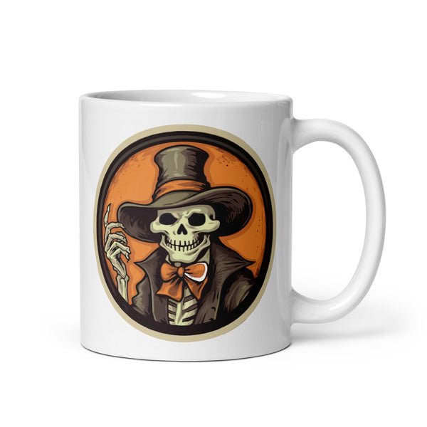 Retro Ghoul 5 White glossy mug