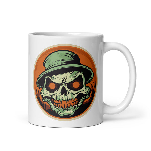 Retro Ghoul 2 White glossy mug