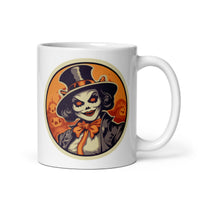 Retro Ghoul 1 White glossy mug