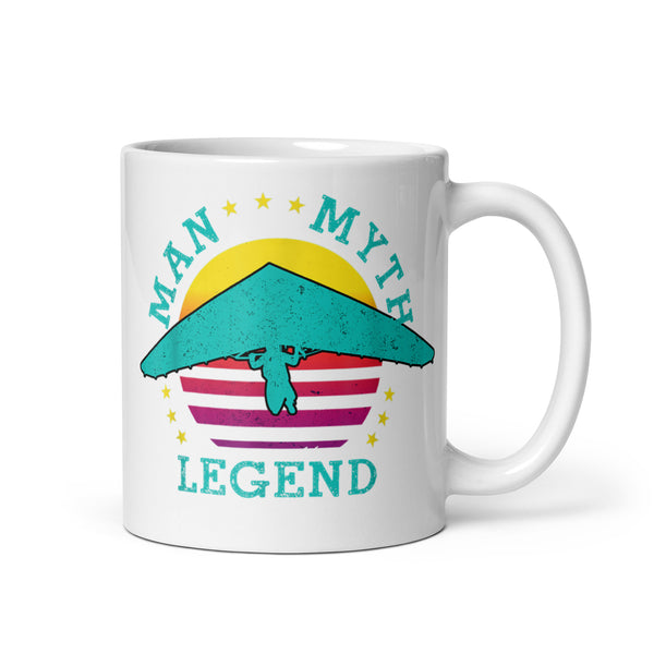 Man Myth Legend (Hang Glide) White glossy mug