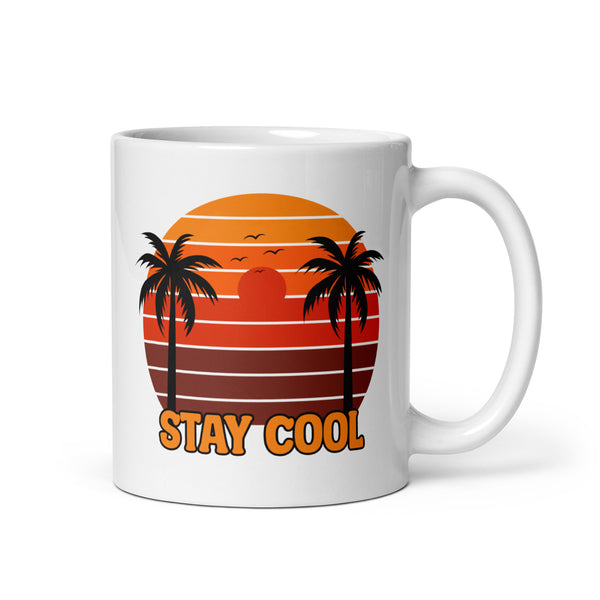 Stay Cool White glossy mug