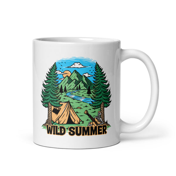 Wild Summer White glossy mug