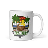 Wander White glossy mug