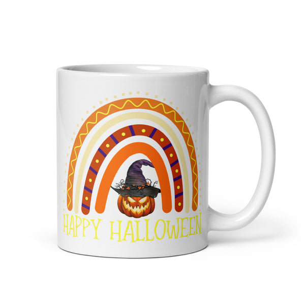 Happy Halloween White glossy mug