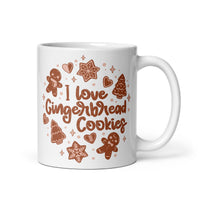 I Love Gingerbread Cookies White glossy mug