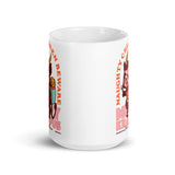 Naughty Children Beware (Krampus) White glossy mug