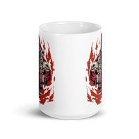 Monster Santa White glossy mug